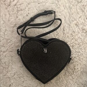 Victoria's Secret Black Heart Crossbody Bag